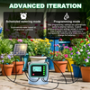 Automatic Outdoor Solar-Powered 15-Potted Plant Watering Kit with Programmable Drip Irrigation LED Display for Indoor Gardens