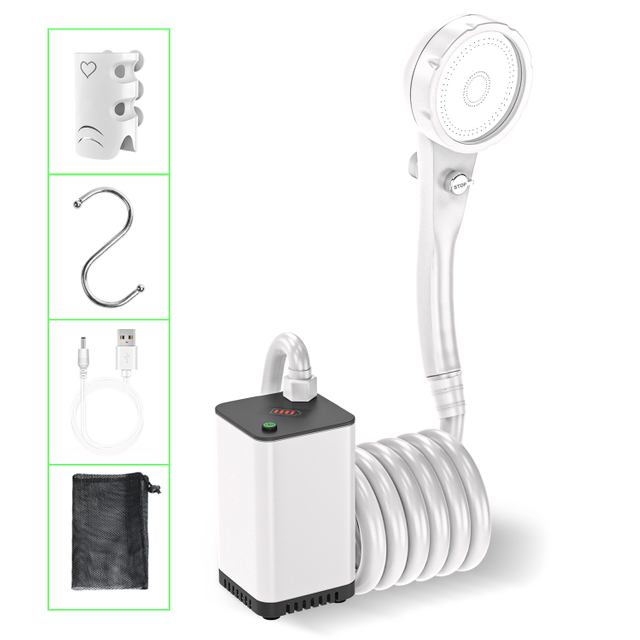 Portable Shower Pump Innovation USB Rechargeable Portable Outdoor Shower Emergency Shower for Camping Hiking Backpacking Trip