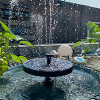 1.4W Outdoor Solar Fountain DIY 6 Styles Water Feature for Garden Pond Bird Bath