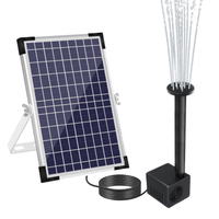 10W Solar Water Pump Kit Mushroom Blossom Spray Heads for Pond Pool Garden Patio Hydroponics Fountain
