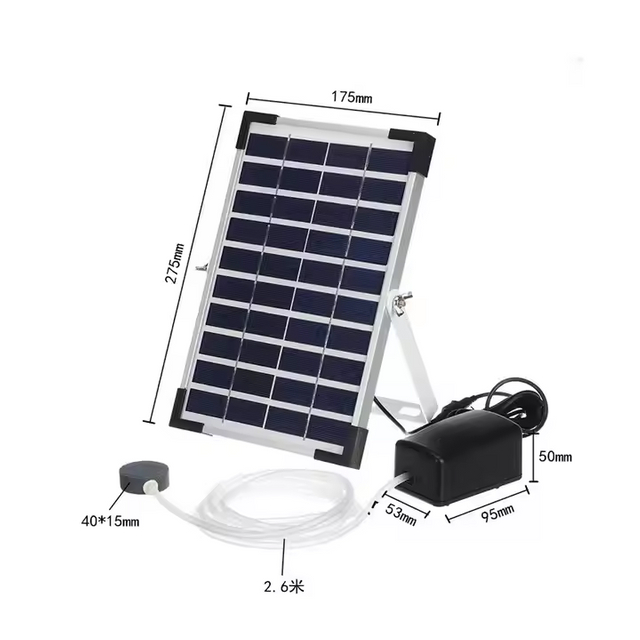 Solar Air Water Aerator 5W Solar Powered Pool Fish Tank Oxygenator With Battery for Garden Fish Tank Pool Fishing Pond