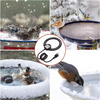Outdoor Heated Bird Bath for Winter, Heated Bird Bath with Thermostat Control, Garden Bird Bath De-icer