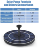 Solar Bird Bathroom Fountain Pump Free Standing Floating Solar Water Fountain Suitable for Nests Gardens Pond Outdoor Decoration