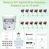 Garden Solar Drip Irrigation System, Solar Irrigation System Garden Watering System, Supports 15 Indoor and Outdoor Plants