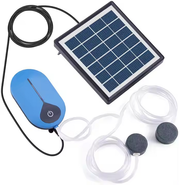 Micro Solar Panel Powered Aerator Offering Oxygen Outdoor Fishing Aquarium With Two Modes Auto Air Pump