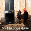 Solar Automatic Chicken Coop Door LCD Timer Light Sensor Remote Control Anti Pinch Al Alloy Poultry Farm Accessory