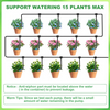 Automatic Outdoor Solar-Powered 15-Potted Plant Watering Kit with Programmable Drip Irrigation LED Display for Indoor Gardens