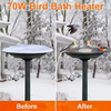 Use in Winter Constant Temperature Control with Shut-off Cable Pond De-icer for Outdoor for Patio Bird Bath Heaters