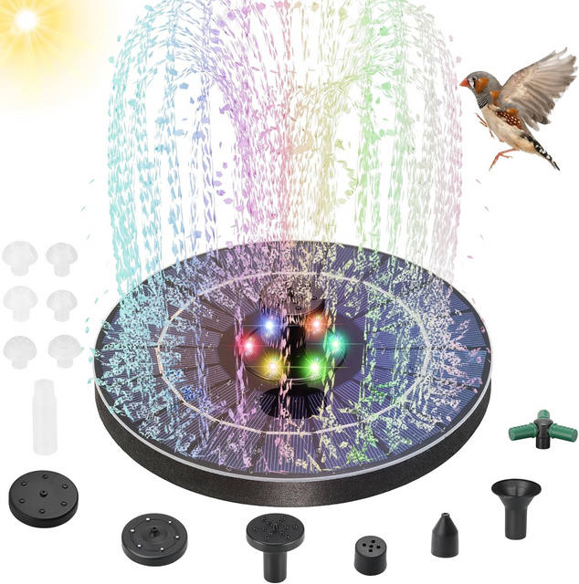 Garden Mini Solar Water Fountain Outdoor Decoration Portable Floating Wiggler Auto Working Water Pump Home Decoration