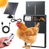 Solar Automatic Chicken Coop Door LCD Timer Light Sensor Remote Control Anti Pinch Al Alloy Poultry Farm Accessory