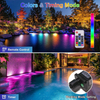 Colorful Underwater Swimming Pool Lamp, Outdoor Waterproof RGB Plug-in Swimming Pool Lamp, Swimming Pool Underwater Lamp