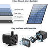 Solar Panel Water Pump Solar Power Fountain Outdoor Submersible Bird Bath for Fish Bank Garden Decoration