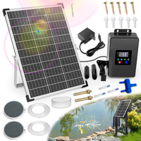 30W Solar Aerator for Pond With Built-in 8800mAh Battery Backup Working Time up 11-22 Hours for Fish Pond Stock Tank Hydroponics