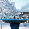 Outdoor Winter Heated Birdbath with Fountain Pump, Heated Birdbath with Thermostatic Control for Garden Birdbaths 