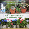 Solar Drip Irrigation System 2200mAh Battery Auto Watering 6 Modes for Potted Plants Kit