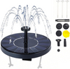 1.4W Outdoor Solar Fountain DIY 6 Styles Water Feature for Garden Pond Bird Bath