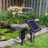4W Solar Pond Aerator Kit with Air Hose Stone 3 Modes Bubble Control for Small Fish Ponds Stock Tanks Night Use
