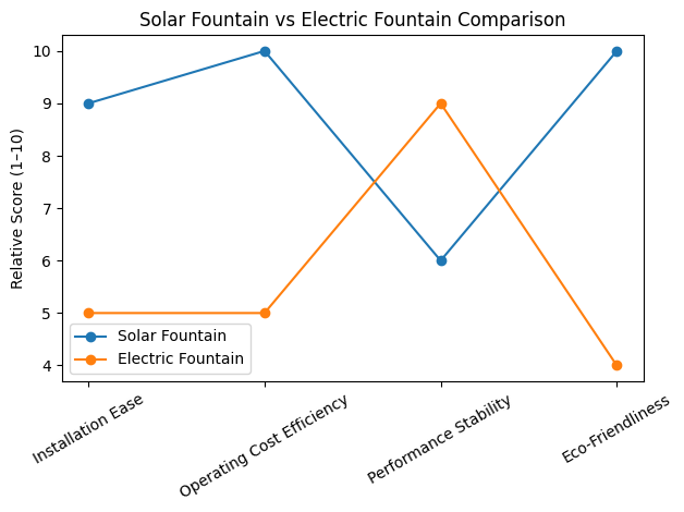 Solar Fountain vs Electric Fountain Compari