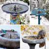 Outdoor Winter Heated Birdbath with Fountain Pump, Heated Birdbath with Thermostatic Control for Garden Birdbaths 