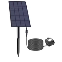 BSV 2.5W Solar Fountain Pump, DIY Outdoor Solar Water Pump With Multiple Nozzles Solar Powered Pump for Bird Bath,Garden