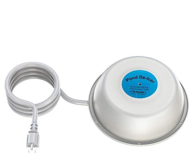Pond De-Icer Thermostatically Controlled Automatic Shut-off 500 Watt Floating Outdoor Pond De-icer Heater for Outdoor ponds