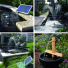 10W Solar Water Pump Kit Mushroom Blossom Spray Heads for Pond Pool Garden Patio Hydroponics Fountain