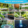 Garden Mini Solar Water Fountain Outdoor Decoration Portable Floating Wiggler Auto Working Water Pump Home Decoration