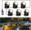 Outdoor Landscape Lights Warm White 3000k Ip68 Waterproof Spotlight Decorative Garden for Garden Fountains, Pools or Waterfalls