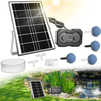 Split Design Solar Aerator 6W Dual Air Ports 5 10 Hour Working Mode Pond Fish Tank Aquarium Hydroponics Oxygen Pump System