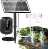 Efficient Solar Oxygen Pump 4.5W 2200Mah Battery Three Modes Two Air Stones Small Garden Pond Aquarium Fish Tank