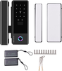 Double Door Lock Glass Door Smart Lock WiFi Remote Control Fingerprint Password IC Card Mechanical Key Aluminum Alloy Security